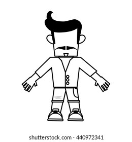 hipster with jacket and shorts