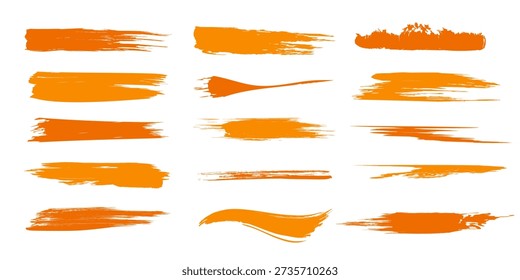 Hipster label brush stroke backgrounds, paint or ink smudges vector for tags and stamps design. Painted label backgrounds patch. Interior paint color palette elements.