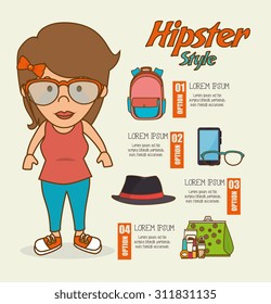 Hipster lifestyle design, vector illustration eps 10.