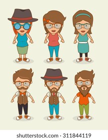 Hipster lifestyle design, vector illustration eps 10.