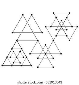 hipster Line Triangle Design Element . Geometric Logo . Vector .