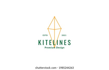 hipster lines kite logo symbol vector icon illustration graphic design