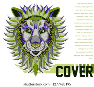Hipster lion vector illustration