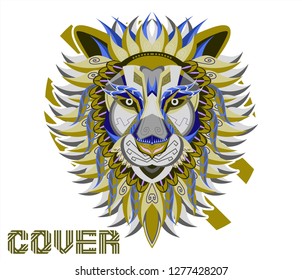 Hipster lion vector illustration