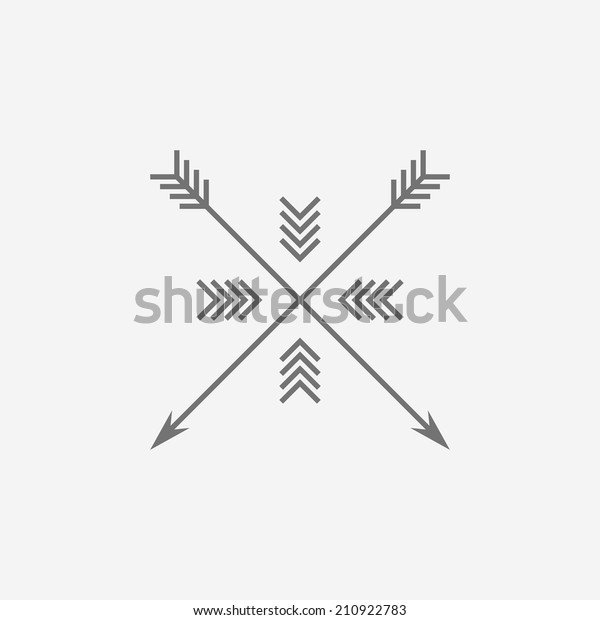 Hipster Logo Arrows Black White Design Stock Vector (royalty Free 