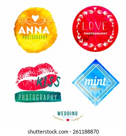 Hipster logo collection for photographer