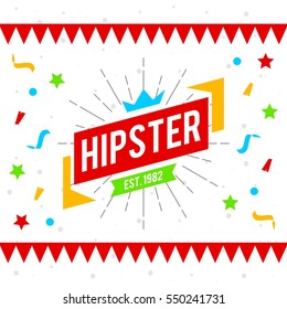 Hipster logo concept