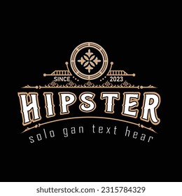 hipster logo design t-shirt design vantage logo badge retro svg