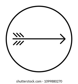 hipster logo elements. circular shape with arrow inside