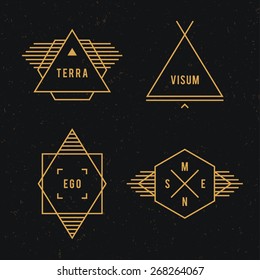 Hipster logo set.  