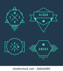 Hipster logo set.  