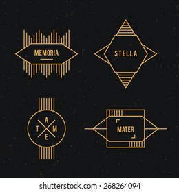 Hipster logo set.  