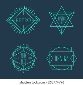 Hipster logo set.