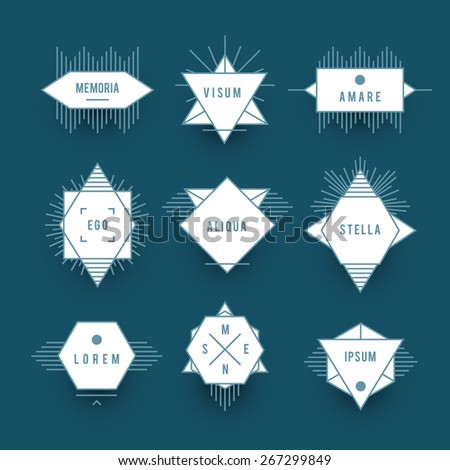 Hipster logo set.