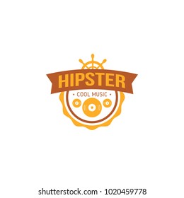 Hipster logo set vector