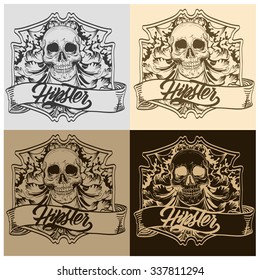 hipster logo Vector illustration in EPS10 format, logo in retro style.