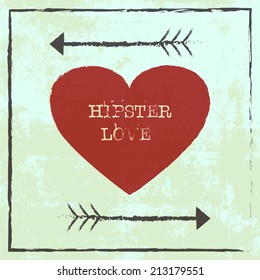 hipster love gunge background, illustration in vector format