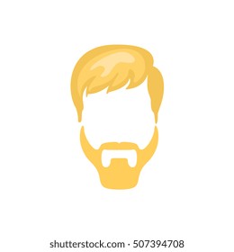 Hipster Male Hair and Facial  Style With Ducktail Beard