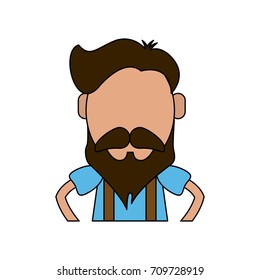 hipster man avatar icon image 