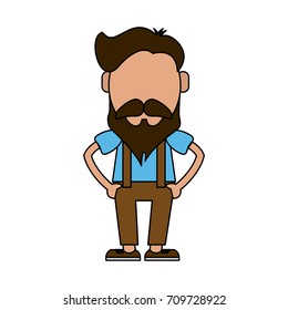 hipster man avatar icon image 