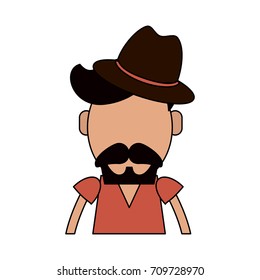 hipster man avatar icon image 