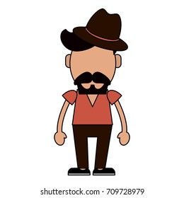 hipster man avatar icon image 