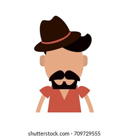 hipster man avatar icon image 