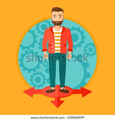 Similar – Image, Stock Photo Straight or right?