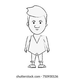 Hipster man cartoon icon vector illustration graphic design