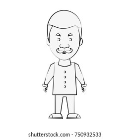 Hipster man cartoon icon vector illustration graphic design