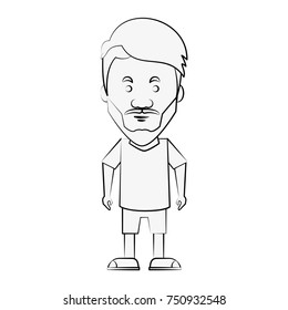 Hipster man cartoon icon vector illustration graphic design