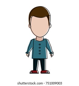 Hipster man cartoon icon vector illustration graphic design