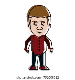 Hipster man cartoon icon vector illustration graphic design