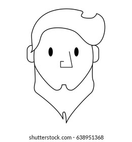 hipster man character icon image 