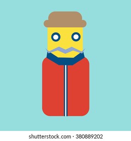hipster man icon 