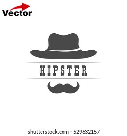 hipster man icon