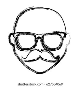 hipster man icon