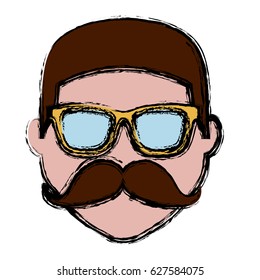 hipster man icon