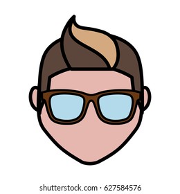hipster man icon
