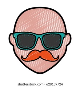 hipster man icon