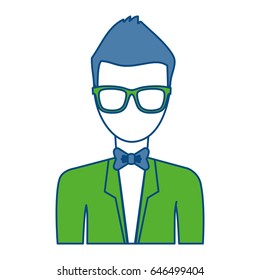 hipster man icon