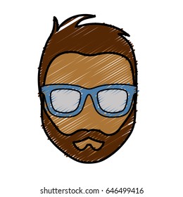 hipster man icon