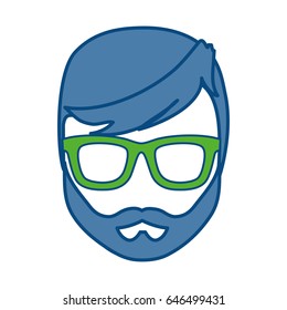 hipster man icon
