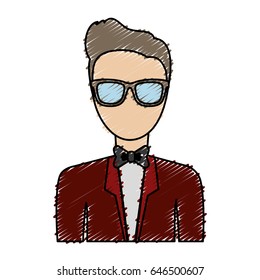 hipster man icon