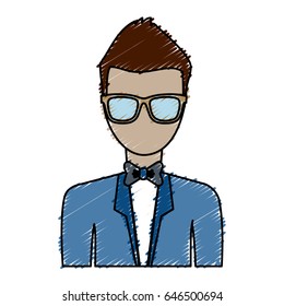 hipster man icon