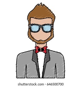 hipster man icon