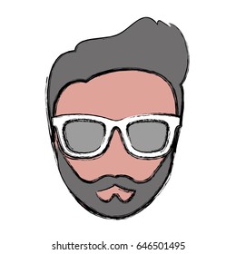 hipster man icon