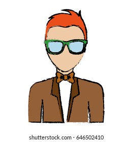 hipster man icon