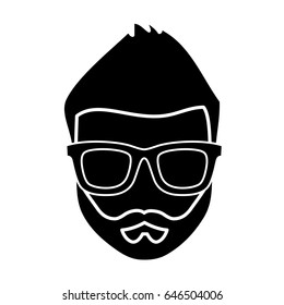 hipster man icon