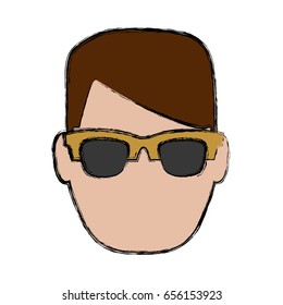 hipster man icon
